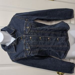 Faconnable Cotton Blend Button Up Fitted Jean Jacket Made in Macau XS